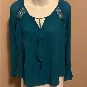 Teal blouse